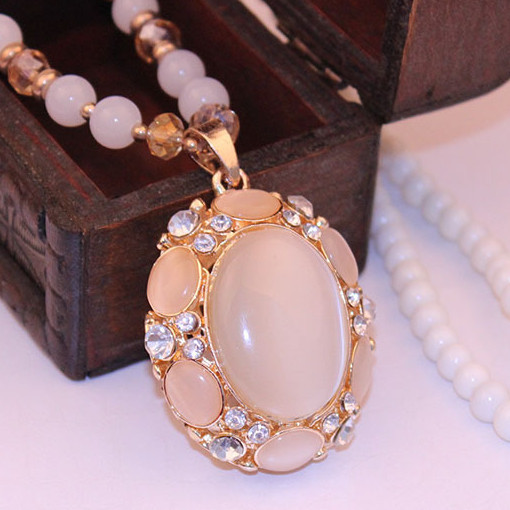 2016 Ư   Ƽũ ÷  Ÿ ߰    Ƽ    ְ /2016 Special offer Free shipping Boutique color opal oval hollow bead necklace statement